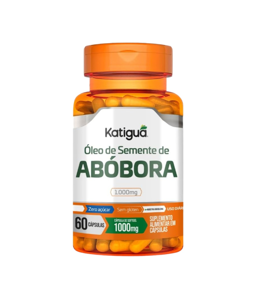 Óleo de Semente de Abóbora Katiguá Pote 60 Softgels
