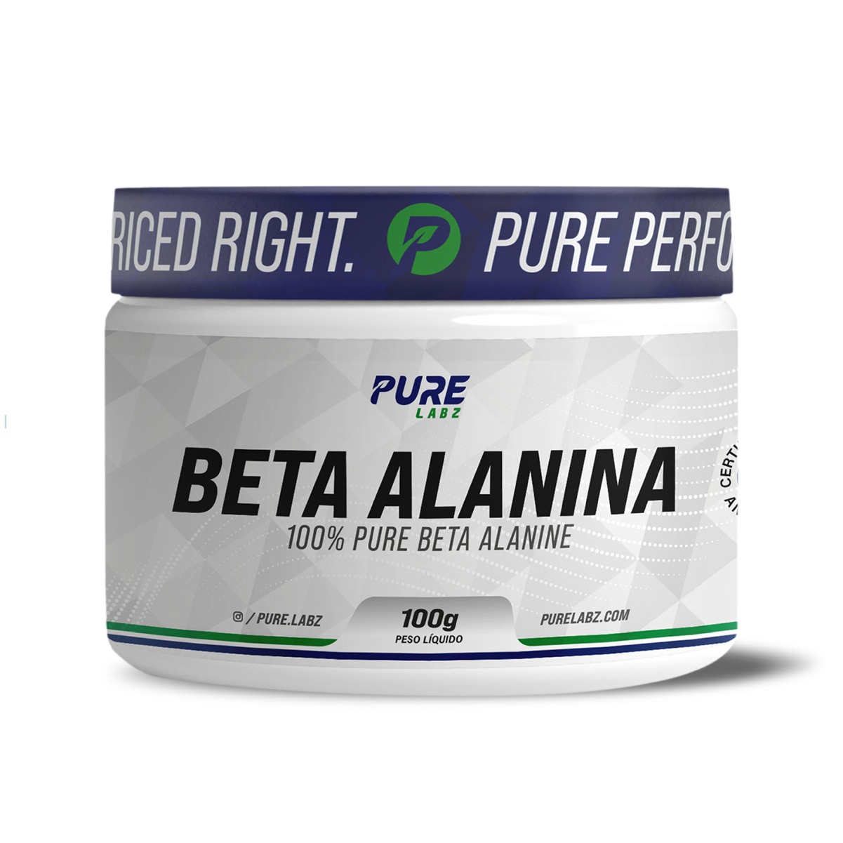 Beta Alanina 100g - Pure Athletic Embalagem Principal