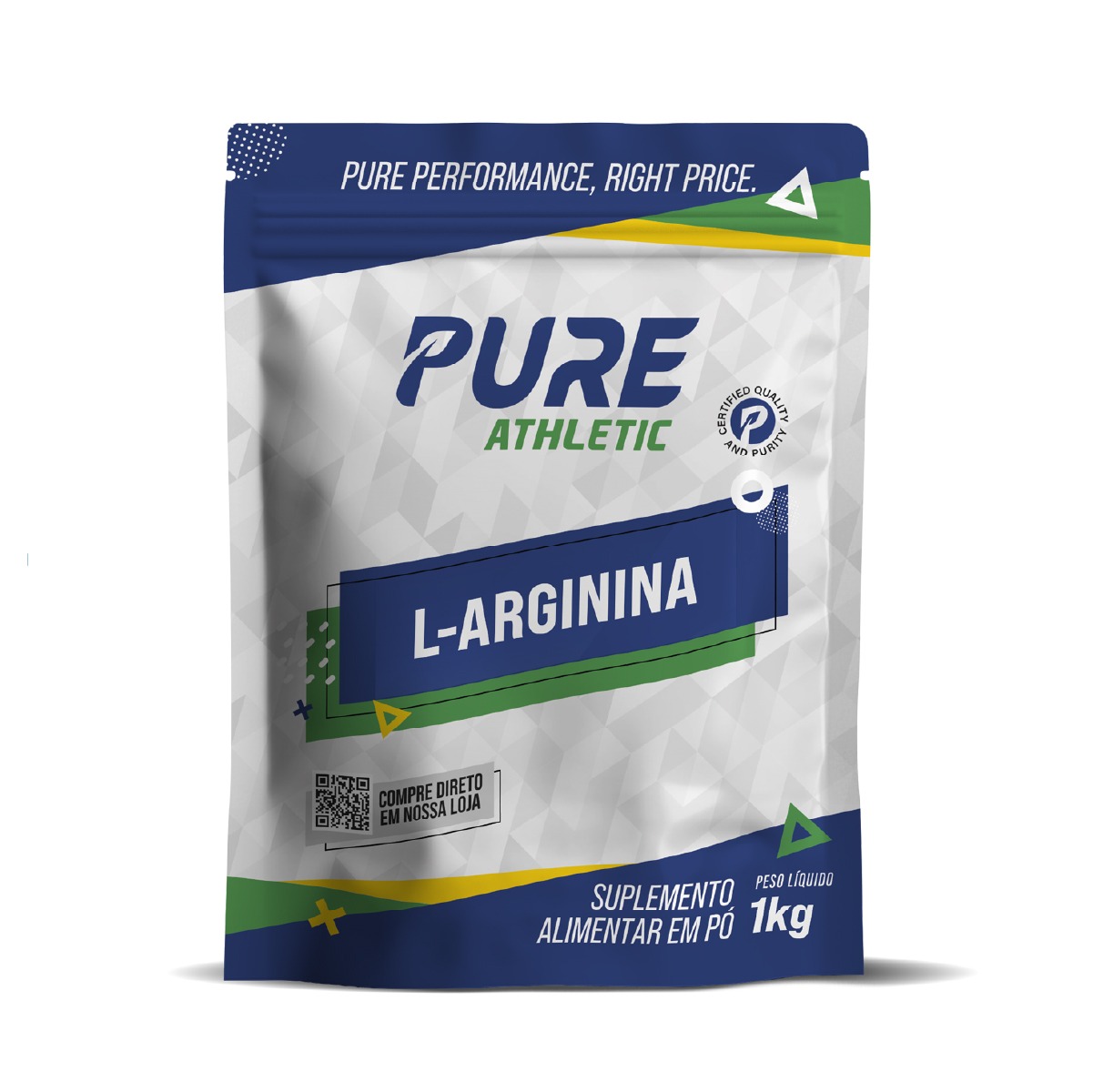 L-Arginina 1Kg - Pure Atletic Embalagem Principal