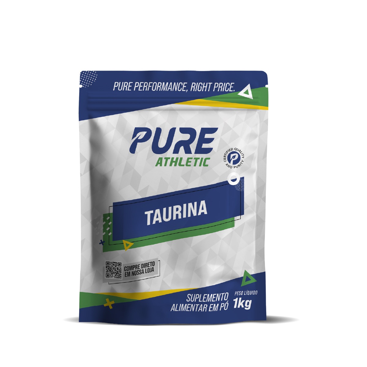 Taurina 1Kg - Pure Athletic Embalagem Principal