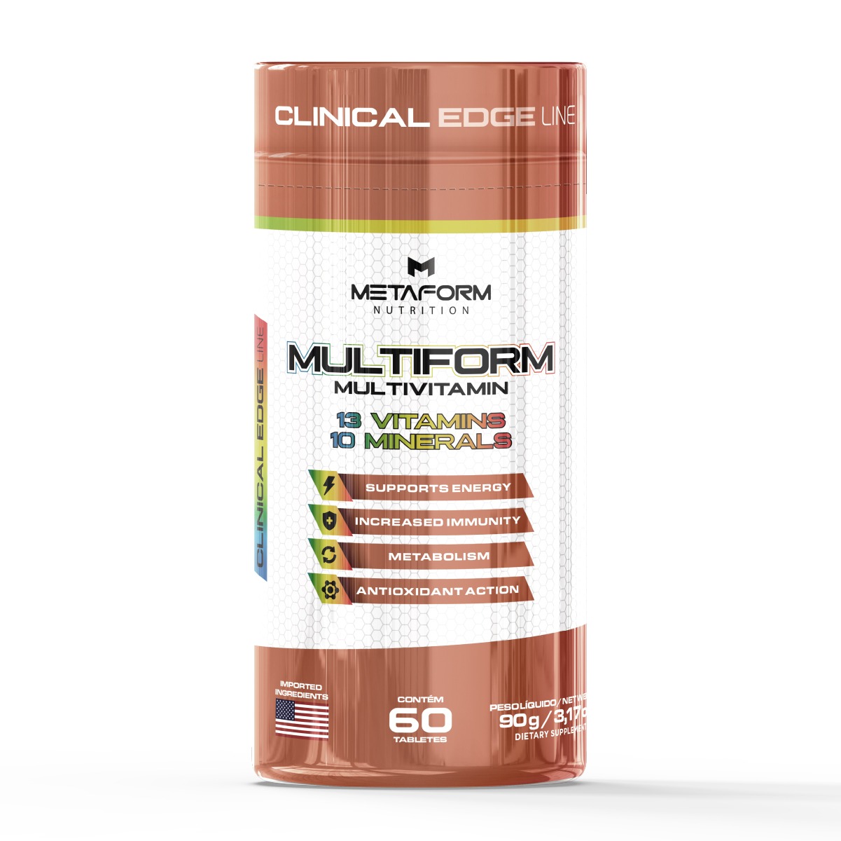 Multivitamínico Multiform 60 Tabletes Metaform Nutrition Embalagem Principal