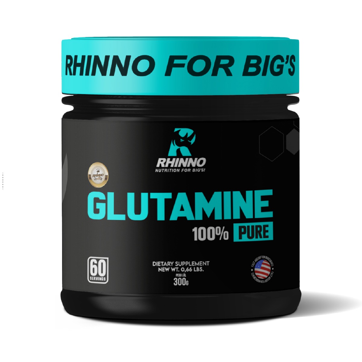 Glutamina Power Pura 300g - Nutrition For Bigs Embalagem Principal